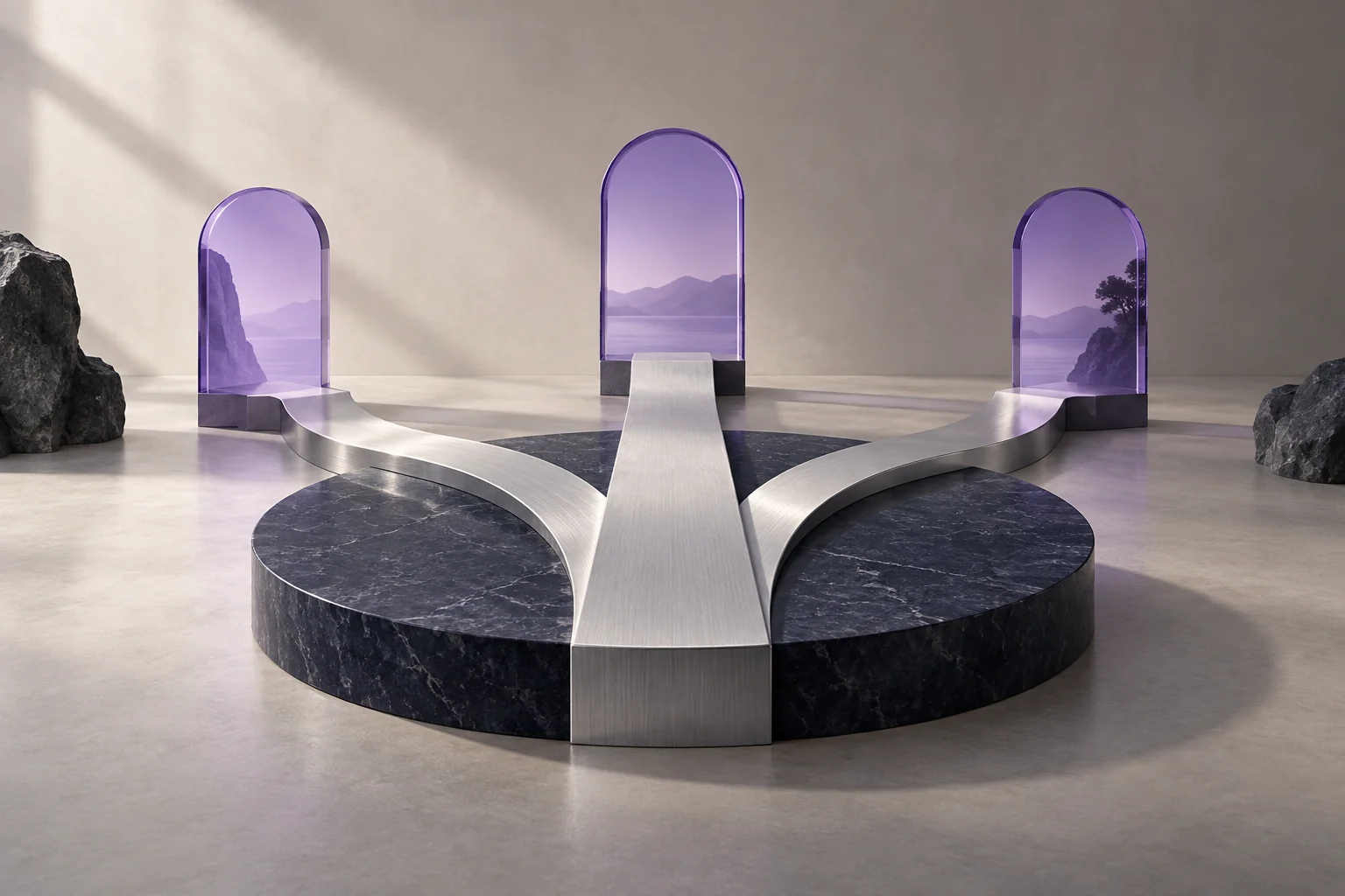 Several refined pathways branching from one architectural platform